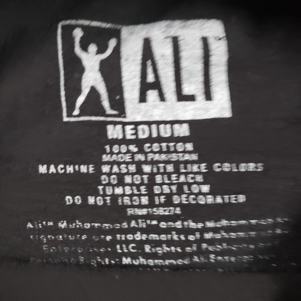 Muhammad Ali T-Shirt Mens M Black Boxing Knock Out Cassius Clay - Picture 6 of 11